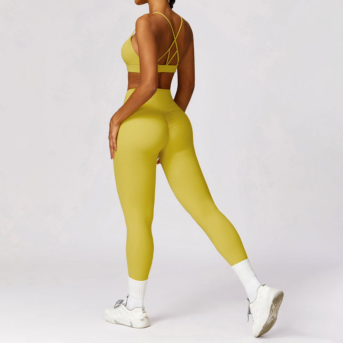 8552 Women Backless Criss-Cross Bra and Fitness Yoga Leggings 8552 Women Backless Criss-Cross Bra and Fitness Yoga Leggings